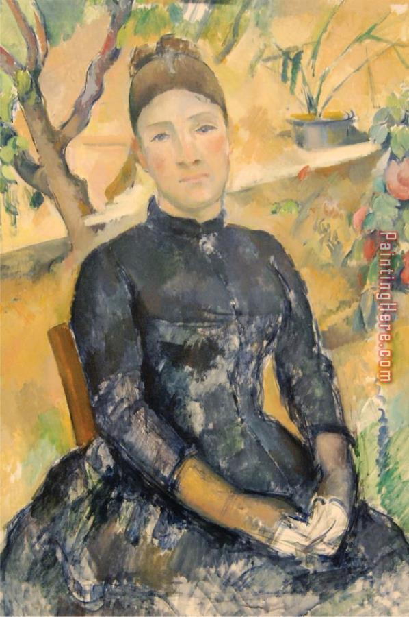 Paul Cezanne Madame Cezanne Nee Hortense Fiquet 1850 1922 in The Conservatory